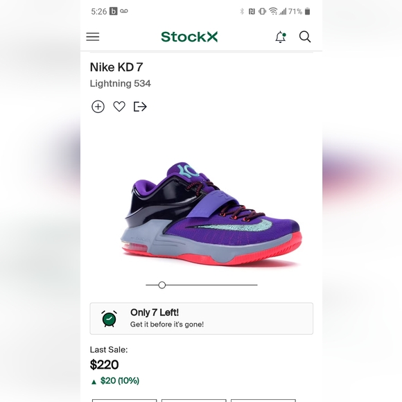 Nike Air KD7 Hyper Punch Kevin Durant Basketball Sneakers 7Youth - Picture 12 of 13